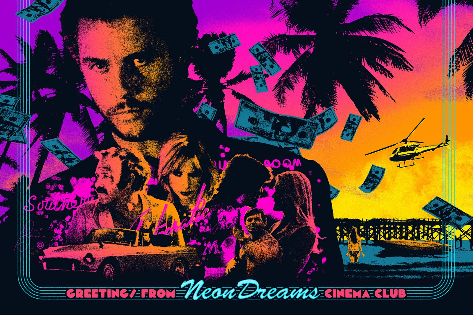 Neon Dreams Postcard