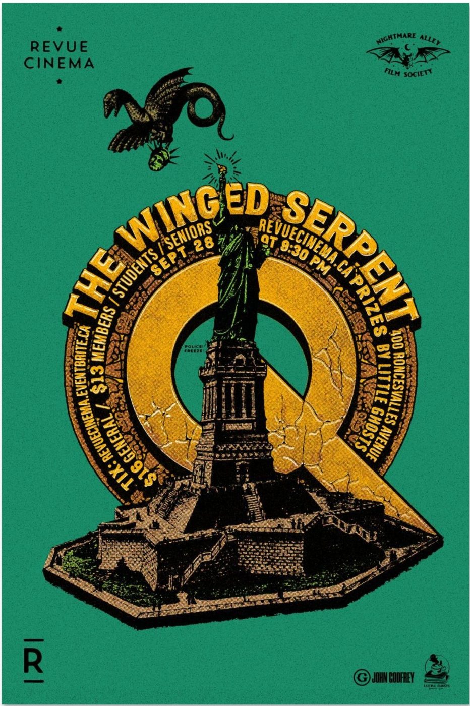 Q: The Winged Serpent Movie Poster